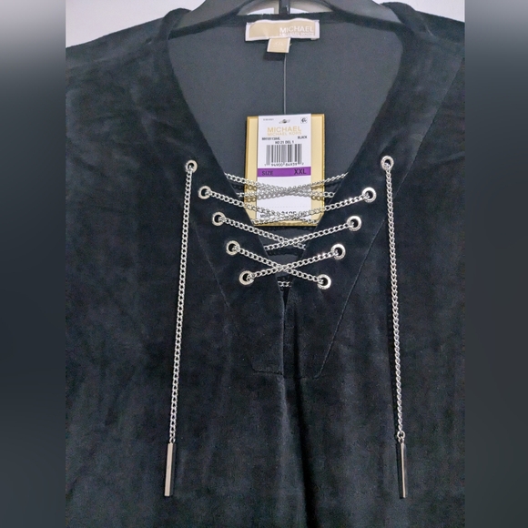 Michael Kors Plus Size Velour Velvet Tunic Dress - XXL - Picture 7 of 9